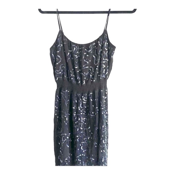 MM Couture by Miss Me Little Black Sequin and Beaded Dress Size Small - Picture 2 of 10
